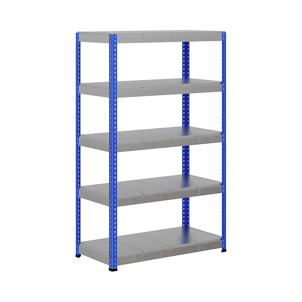 BiG400 1980mm High Racking, BiG400 1980mm High Racking, BiG400 Steel Racking 1980h x 1220w x 610d mm 5 Levels 375kg UDL Blue & Silver-331