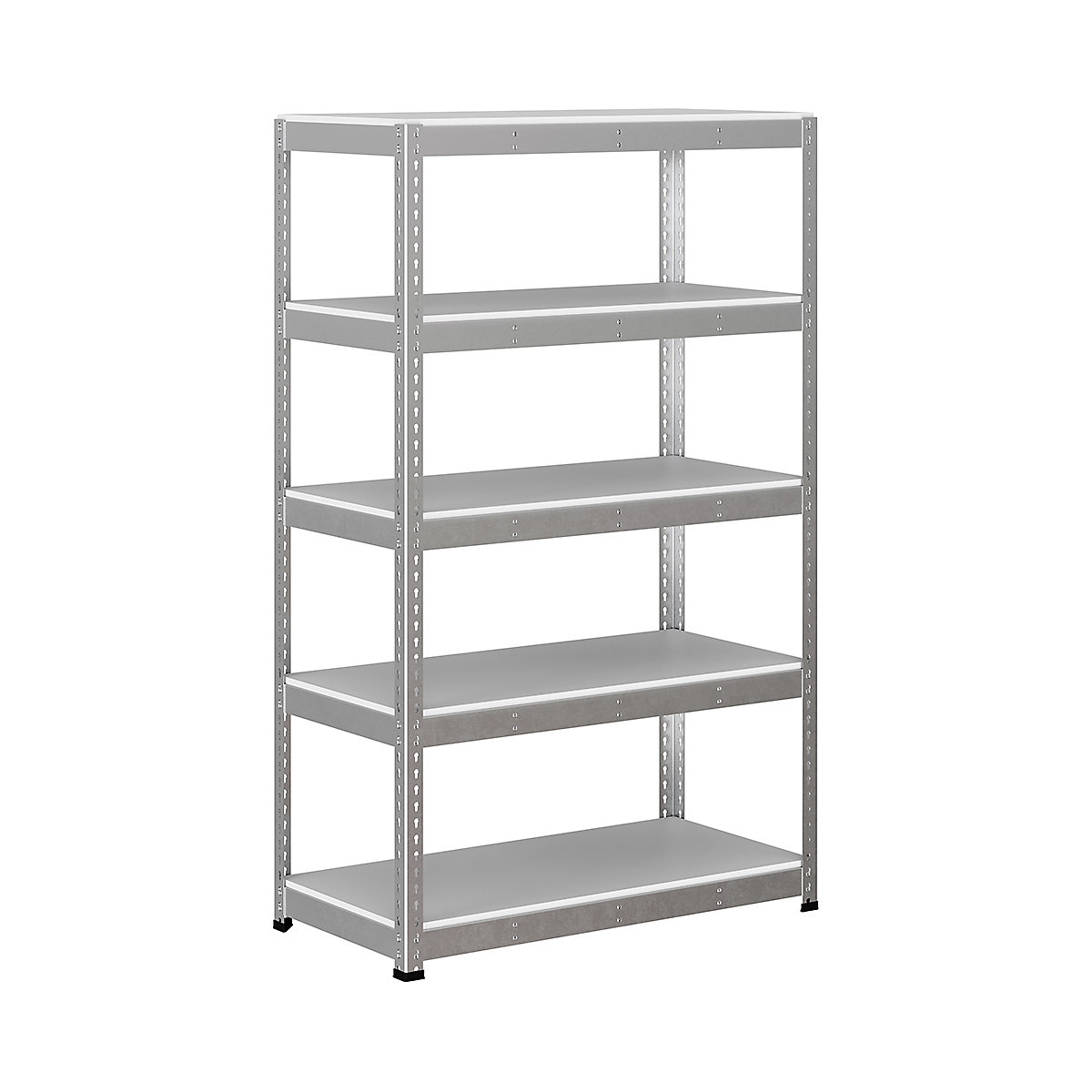 BiG400 1980mm High Racking, BiG400 1980mm High Racking, BiG400 Melamine Racking 1980h x 1220w x 610d mm 5 Levels 375kg UDL Silver-132