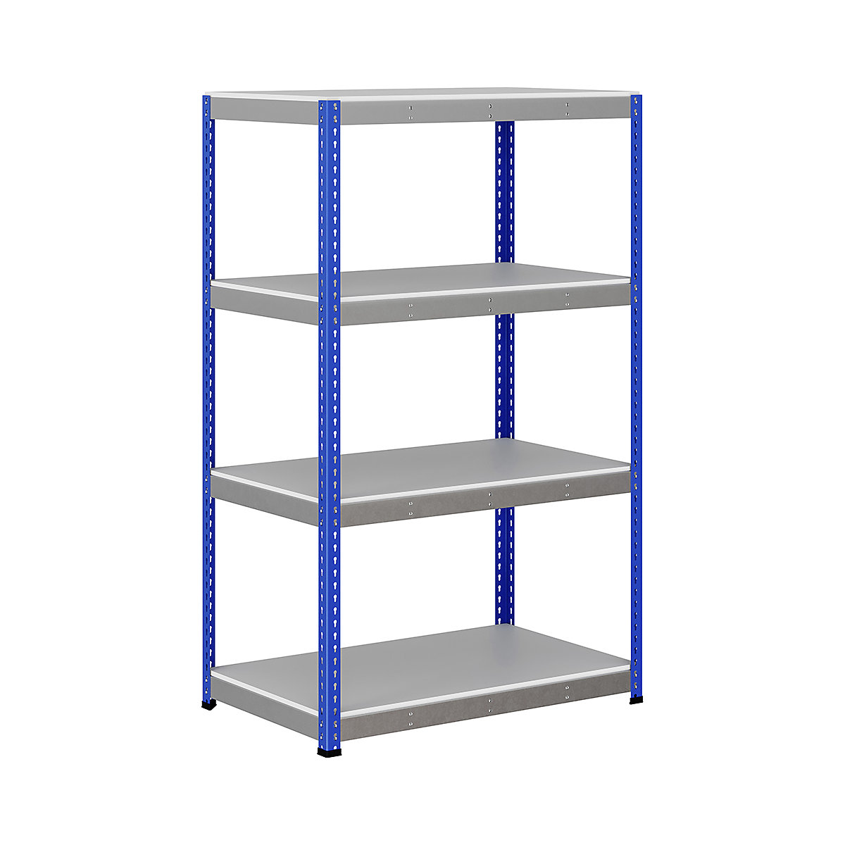 BiG400 1980mm High Racking, BiG400 1980mm High Racking, BiG400 Melamine Racking 1980h x 1220w x 760d mm 4 Levels 400kg UDL Blue & Silver-101