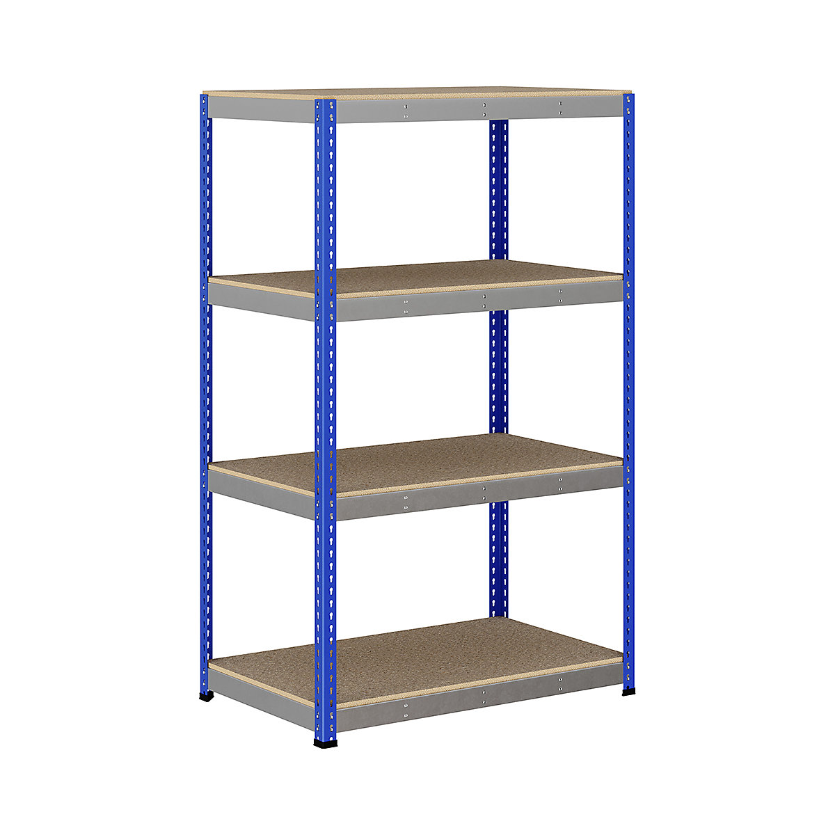 BiG400 1980mm High Racking, BiG400 1980mm High Racking, BiG400 Racking 1980h X 1220w X 760d Mm 4 Levels 400kg UDL Blue & Silver-349