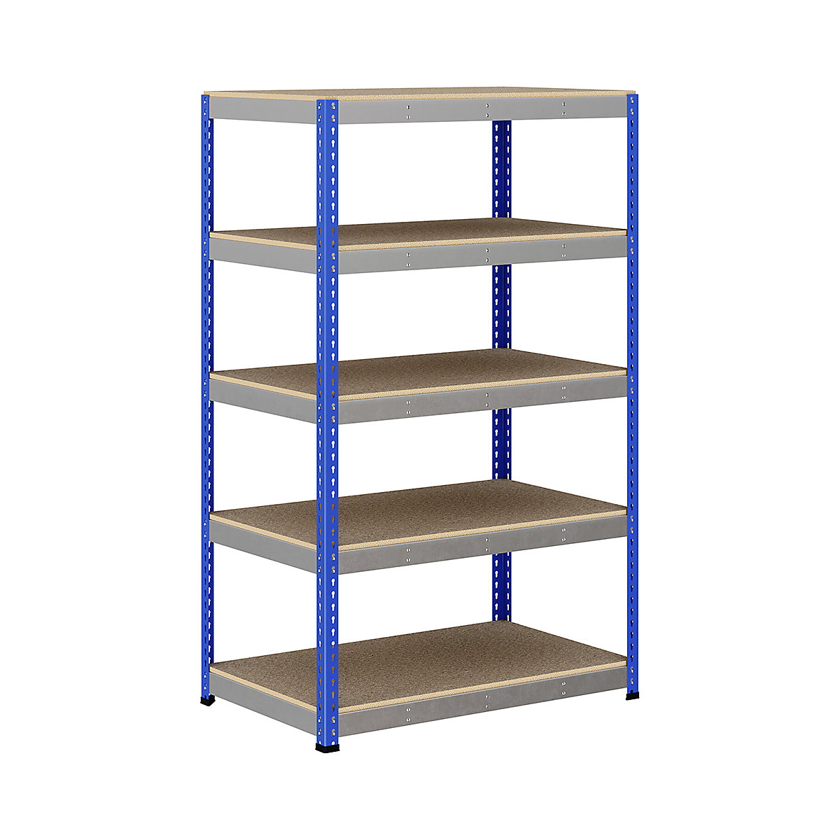BiG400 1980mm High Racking, BiG400 1980mm High Racking, BiG400 Racking 1980h X 1220w X 760d Mm 5 Levels 375kg UDL Blue & Silver-159