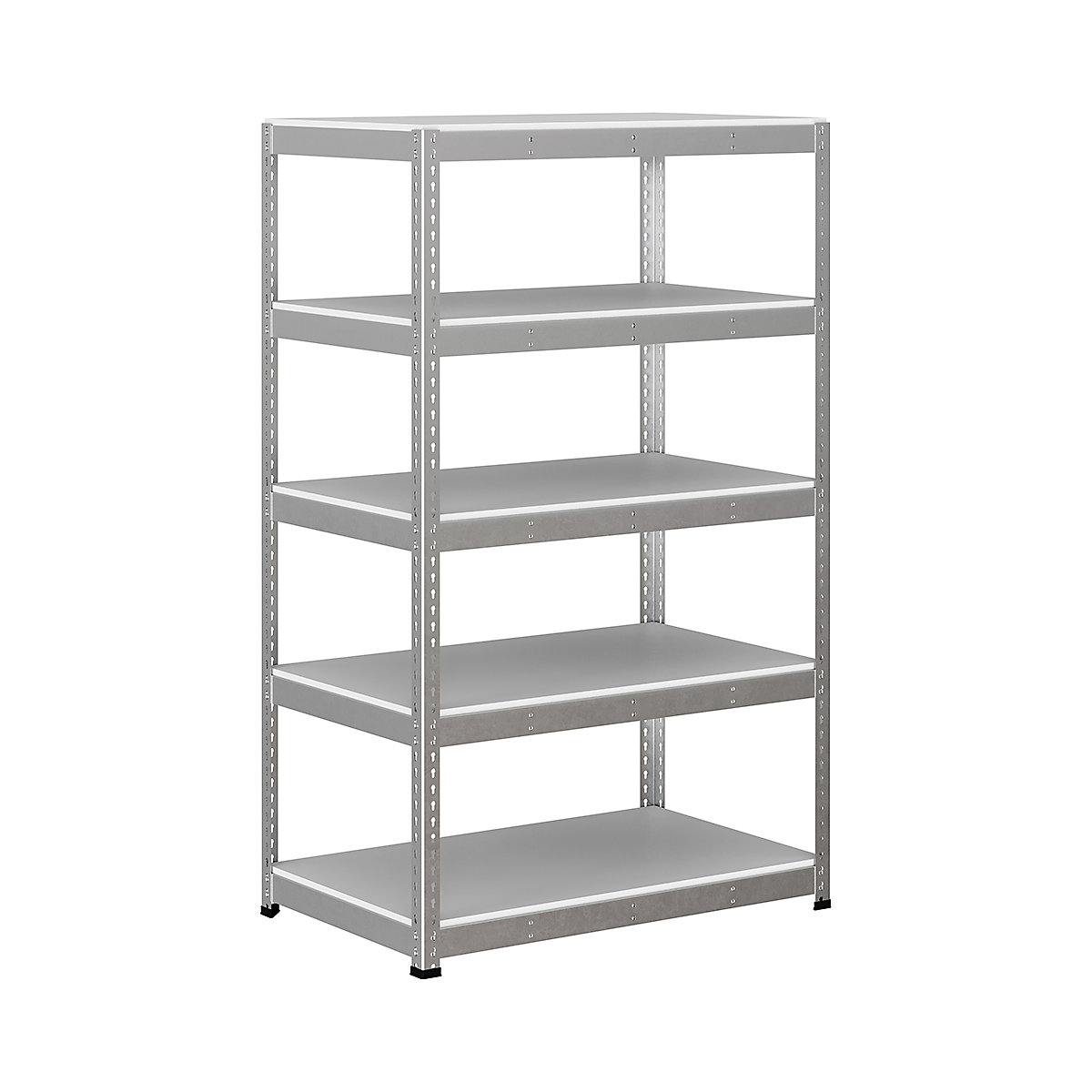 BiG400 1980mm High Racking, BiG400 1980mm High Racking, BiG400 Melamine Racking 1980h x 1220w x 760d mm 5 Levels 375kg UDL Silver-335