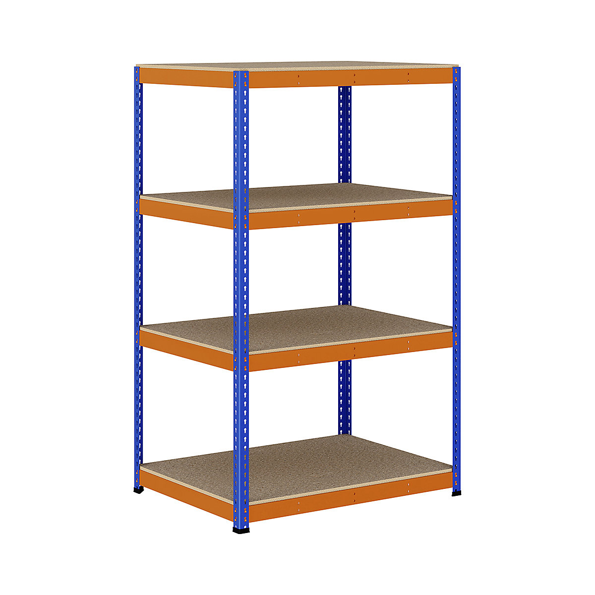 BiG400 1980mm High Racking, BiG400 1980mm High Racking, BiG400 Racking 1980h x 1220w x 915d mm 4 Levels 400kg UDL Blue & Orange-275
