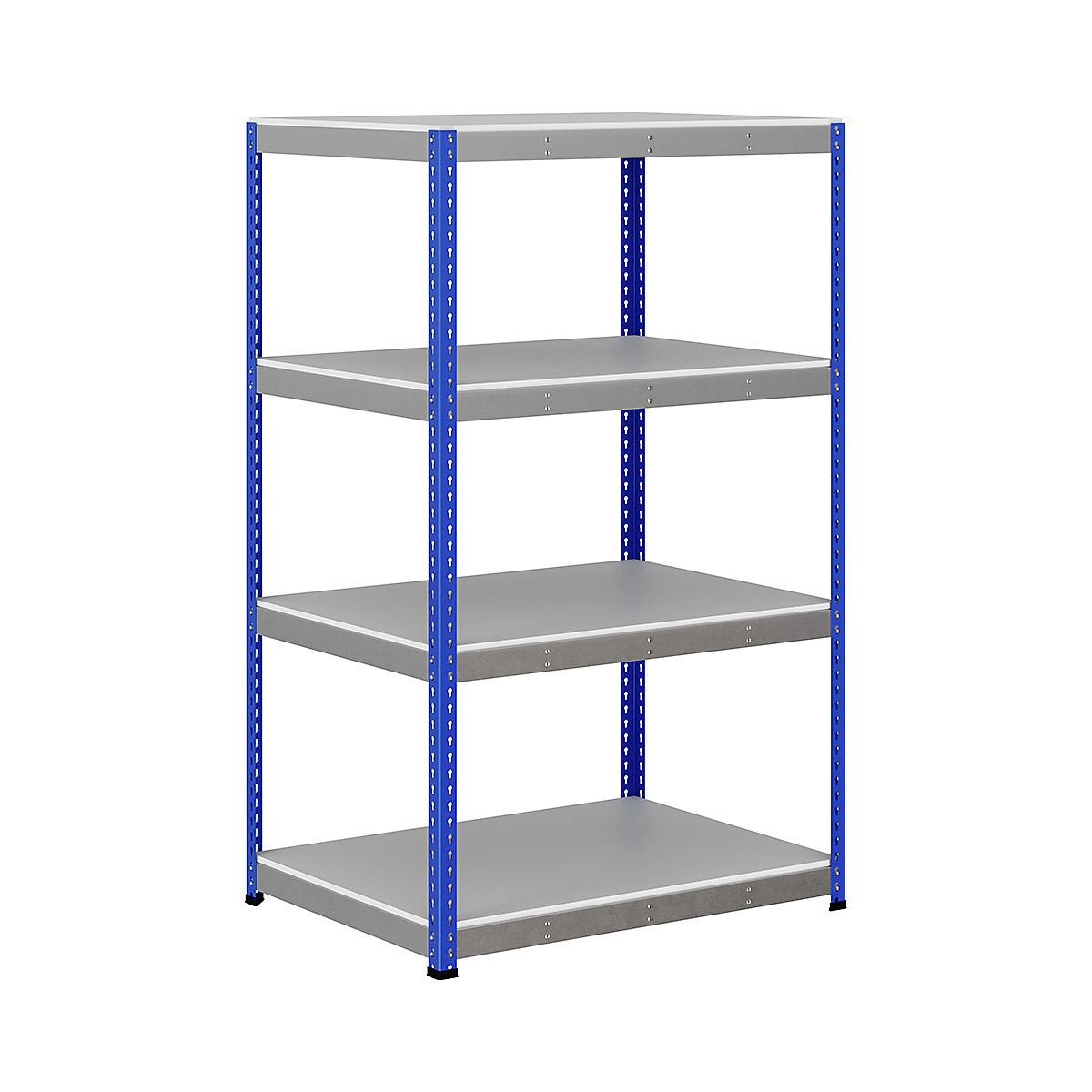 BiG400 1980mm High Racking, BiG400 1980mm High Racking, BiG400 Melamine Racking 1980h x 1220w x 915d mm 4 Levels 400kg UDL Blue & Silver-344
