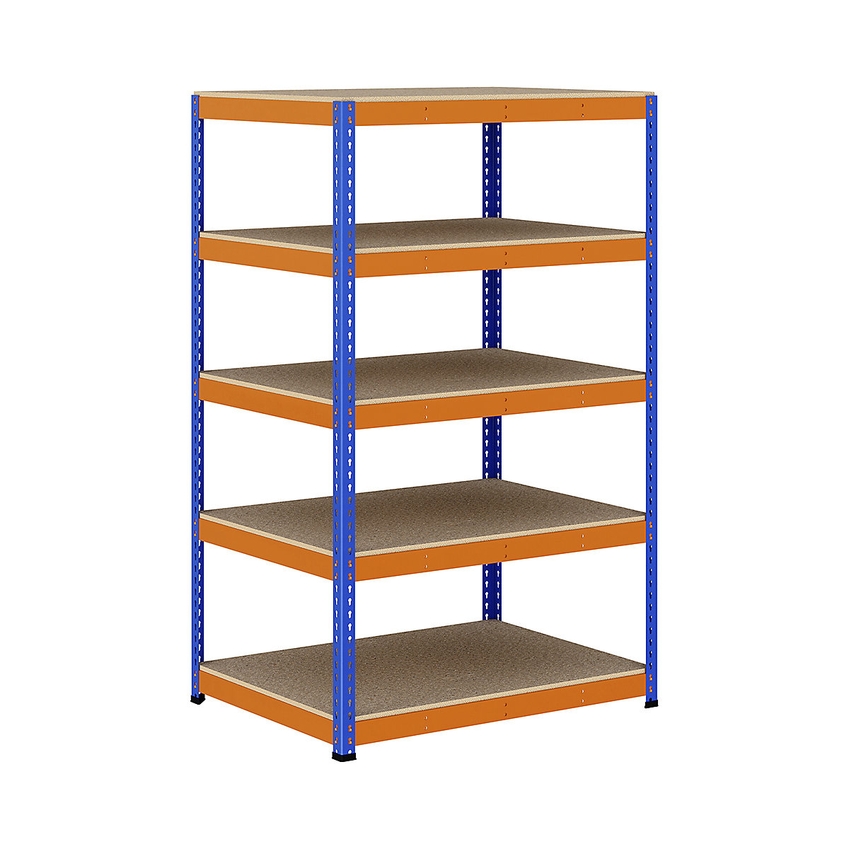 BiG400 1980mm High Racking, BiG400 1980mm High Racking, BiG400 Racking 1980h X 1220w X 915d Mm 5 Levels 375kg UDL Blue & Orange-10
