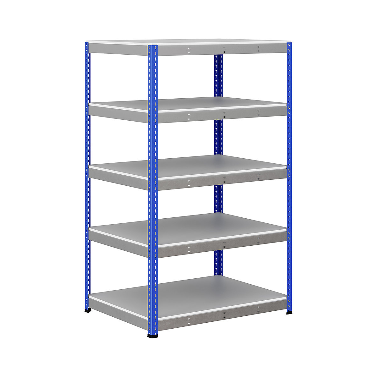 BiG400 1980mm High Racking, BiG400 1980mm High Racking, BiG400 Melamine Racking 1980h x 1220w x 915d mm 5 Levels 375kg UDL Blue & Silver-218
