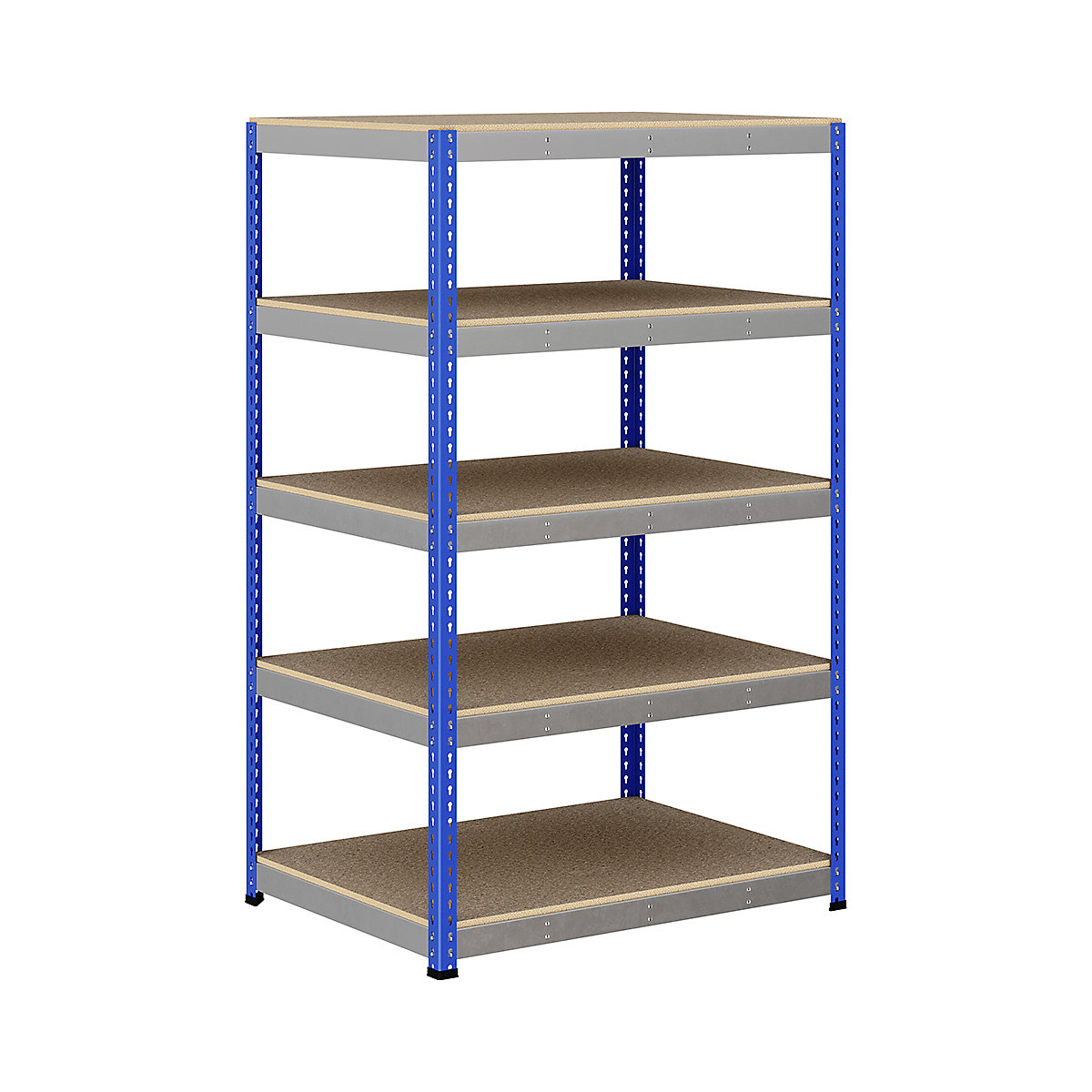 BiG400 1980mm High Racking, BiG400 1980mm High Racking, BiG400 Racking 1980h X 1220w X 915d Mm 5 Levels 375kg UDL Blue & Silver-211