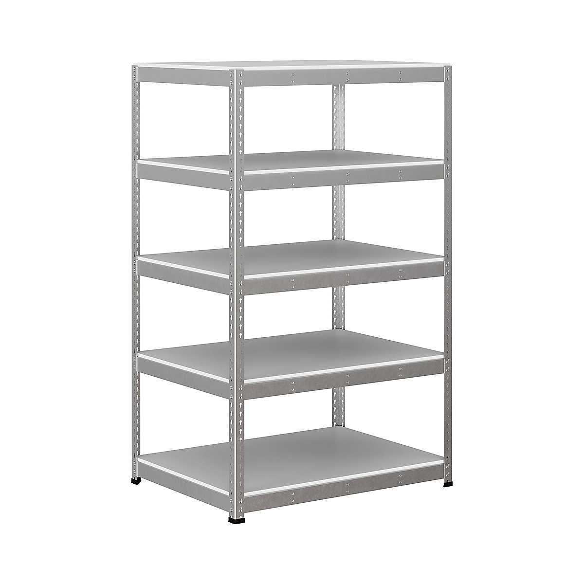 BiG400 1980mm High Racking, BiG400 1980mm High Racking, BiG400 Melamine Racking 1980h x 1220w x 915d mm 5 Levels 375kg UDL Silver-3