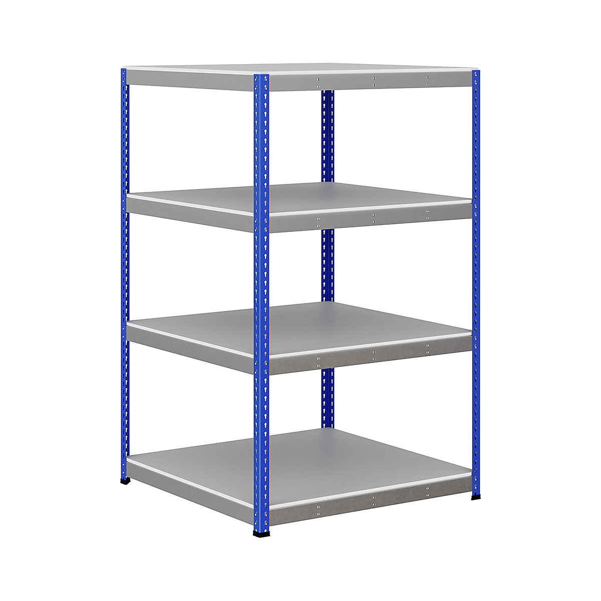 BiG400 1980mm High Racking, BiG400 1980mm High Racking, BiG400 Melamine Racking 1980h x 1220w x 1220d mm 4 Levels 400kg UDL Blue & Silver-115