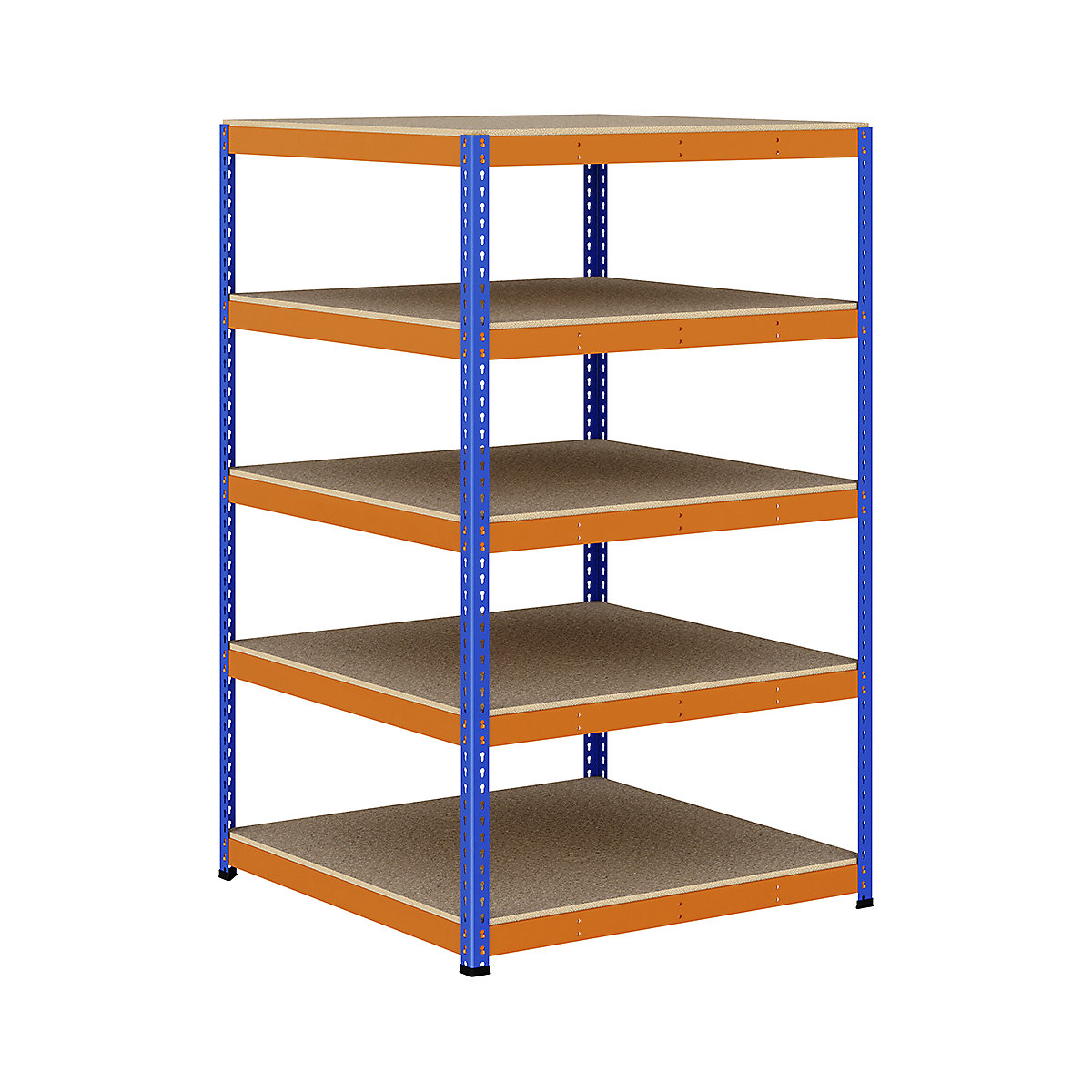 BiG400 1980mm High Racking, BiG400 1980mm High Racking, BiG400 Racking 1980h X 1220w X 1220d Mm 5 Levels 375kg UDL Blue & Orange-285