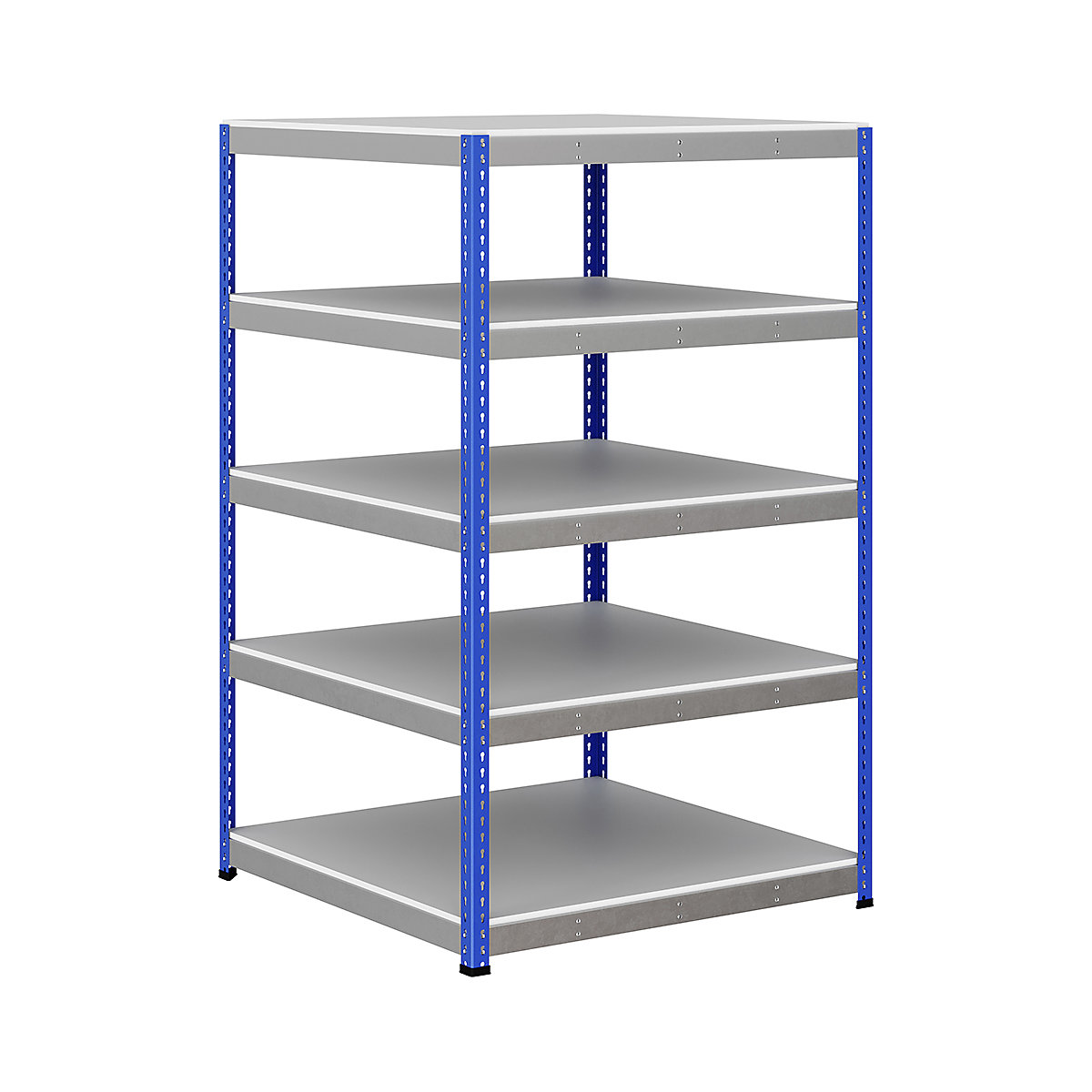 BiG400 1980mm High Racking, BiG400 1980mm High Racking, BiG400 Melamine Racking 1980h x 1220w x 1220d mm 5 Levels 375kg UDL Blue & Silver-221