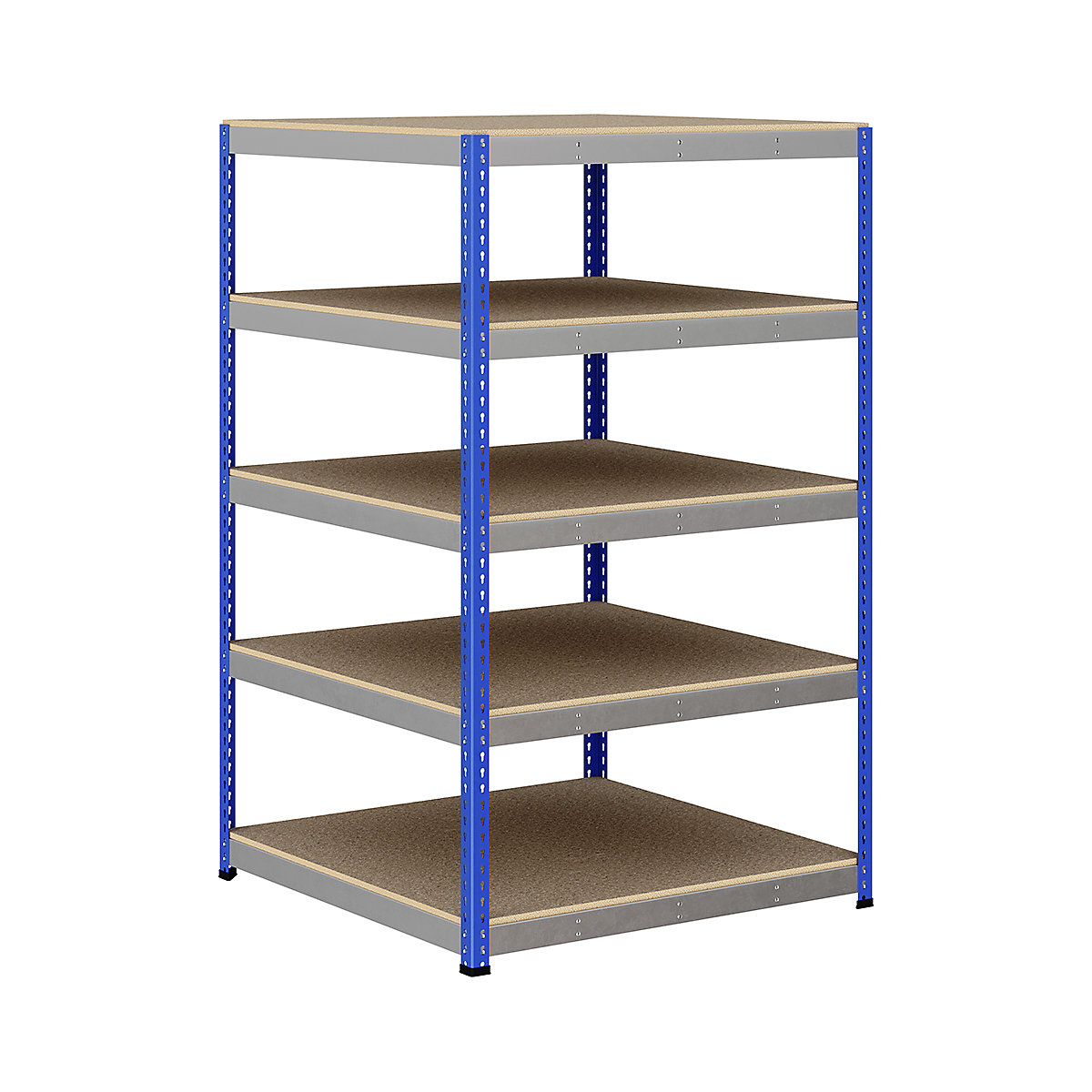 BiG400 1980mm High Racking, BiG400 1980mm High Racking, BiG400 Racking 1980h X 1220w X 1220d Mm 5 Levels 375kg UDL Blue & Silver-108