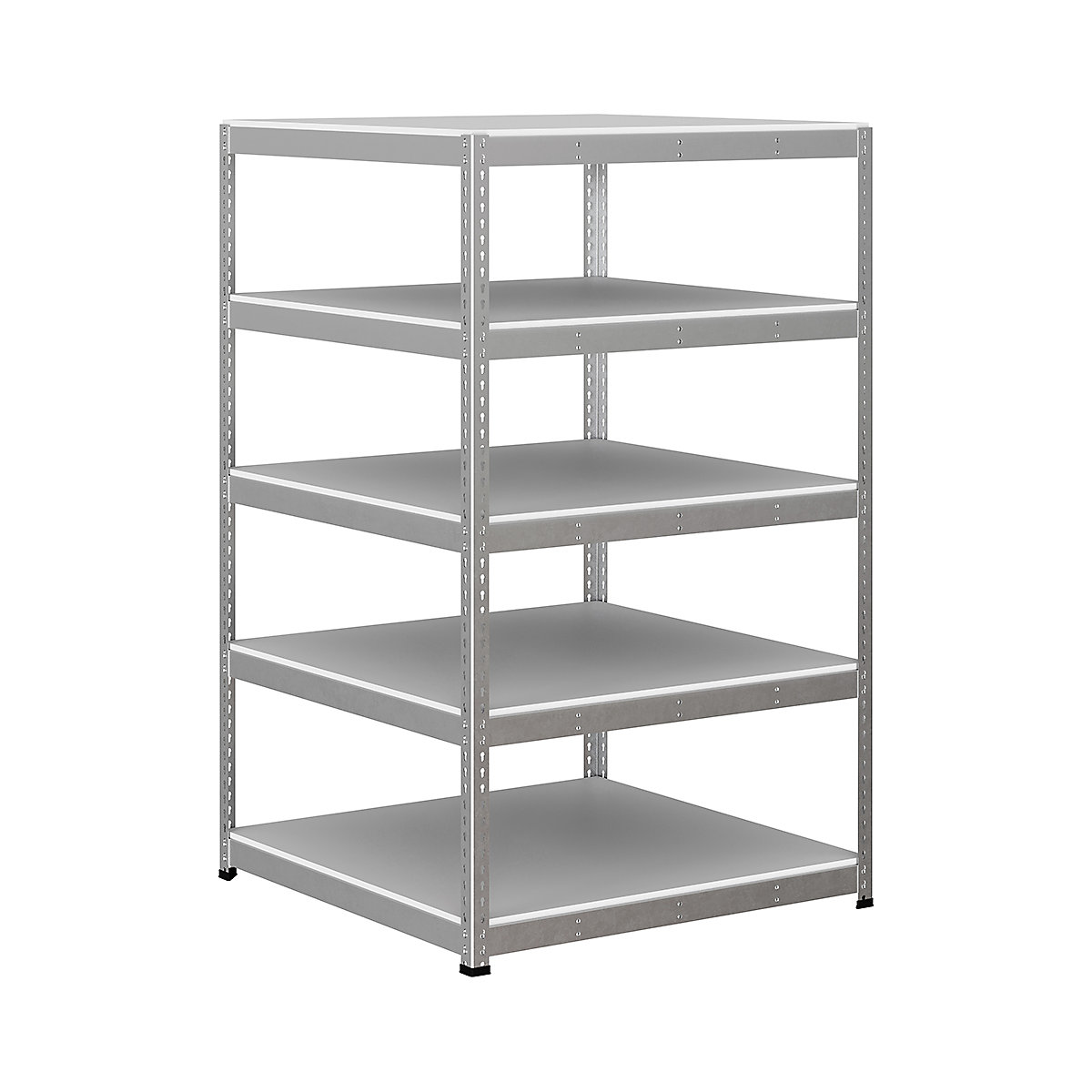 BiG400 1980mm High Racking, BiG400 1980mm High Racking, BiG400 Melamine Racking 1980h x 1220w x 1220d mm 5 Levels 375kg UDL Silver-244