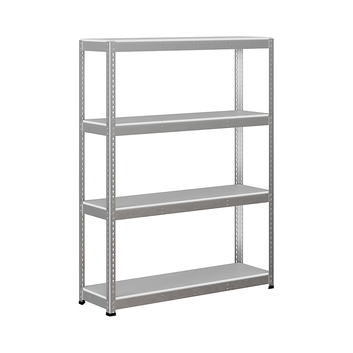 BiG400 1980mm High Racking, BiG400 1980mm High Racking, BiG400 Melamine Racking 1980h X 1525w X 455d Mm 4 Levels 400kg UDL Silver-199