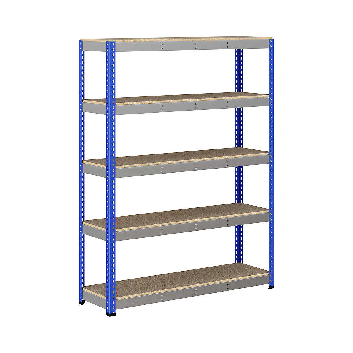 BiG400 1980mm High Racking, BiG400 1980mm High Racking, BiG400 Racking 1980h X 1525w X 455d Mm 5 Levels 375kg UDL Blue & Silver-268