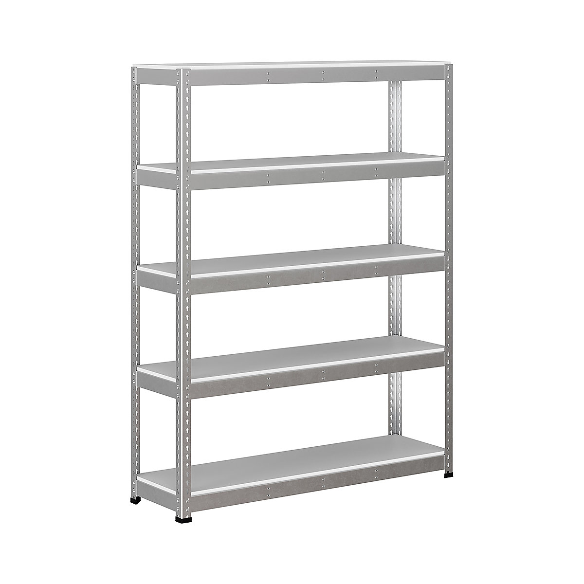 BiG400 1980mm High Racking, BiG400 1980mm High Racking, BiG400 Melamine Racking 1980h X 1525w X 455d Mm 5 Levels 375kg UDL Silver-137