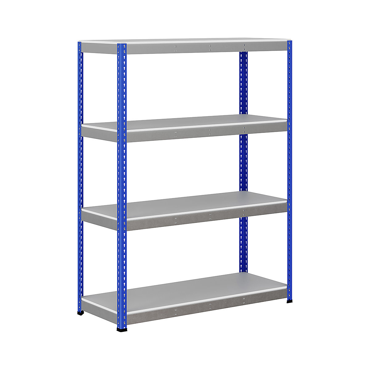 BiG400 1980mm High Racking, BiG400 1980mm High Racking, BiG400 Melamine Racking 1980h x 1525w x 610d mm 4 Levels 400kg UDL Blue & Silver-13