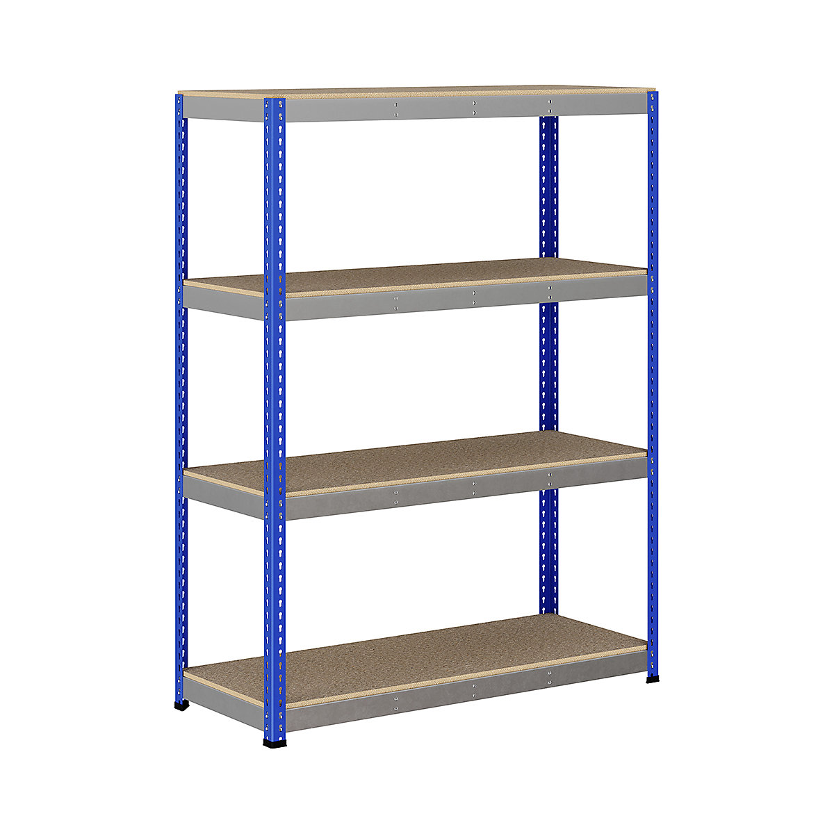 BiG400 1980mm High Racking, BiG400 1980mm High Racking, BiG400 Racking 1980h X 1525w X 610d Mm 4 Levels 400kg UDL Blue & Silver-153