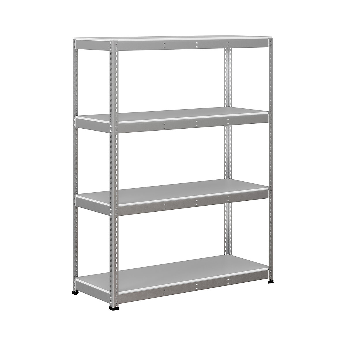 BiG400 1980mm High Racking, BiG400 1980mm High Racking, BiG400 Melamine Racking 1980h x 1525w x 610d mm 4 Levels 400kg UDL Silver-214