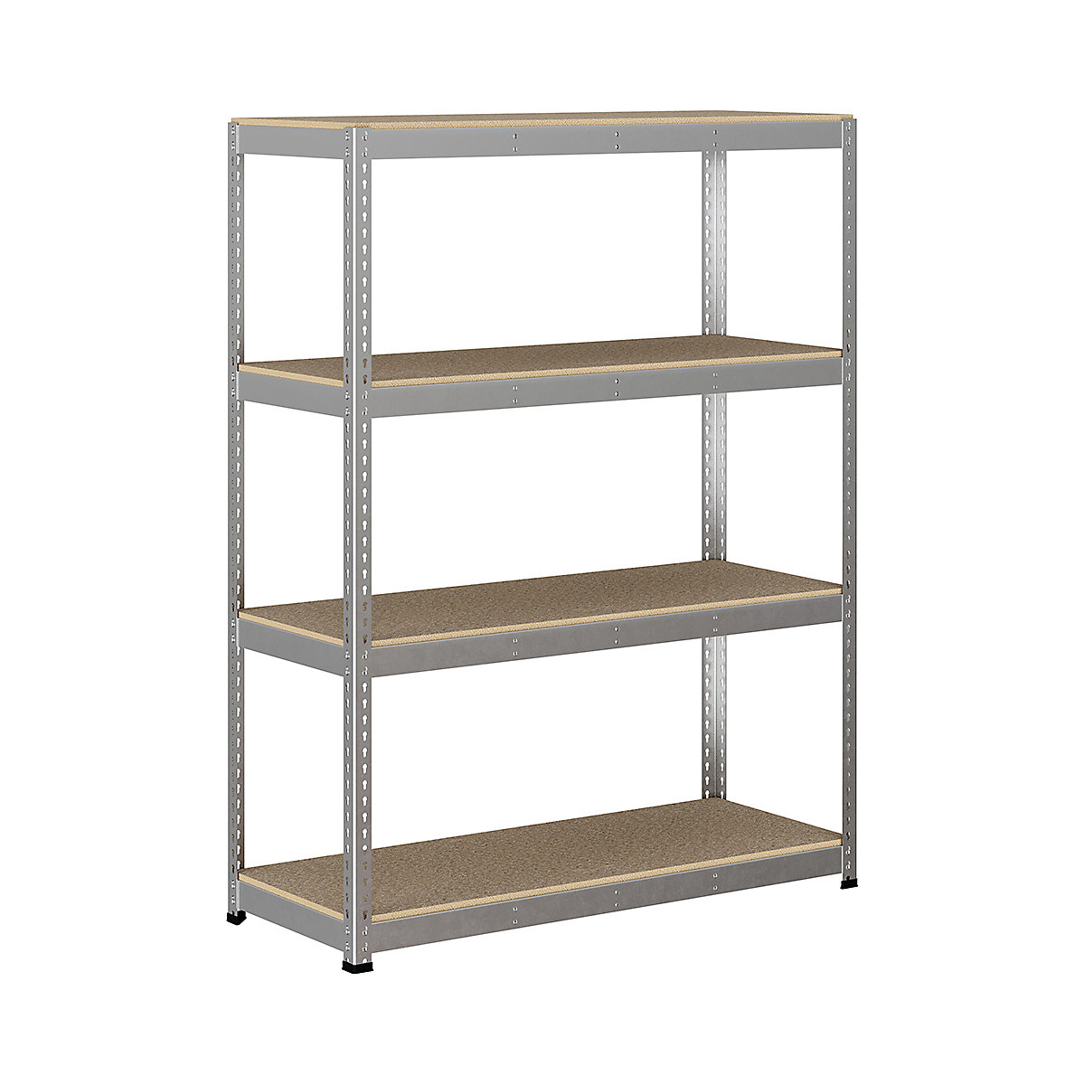 BiG400 1980mm High Racking, BiG400 1980mm High Racking, BiG400 Racking 1980h X 1525w X 610d Mm 4 Levels 400kg UDL Silver-260