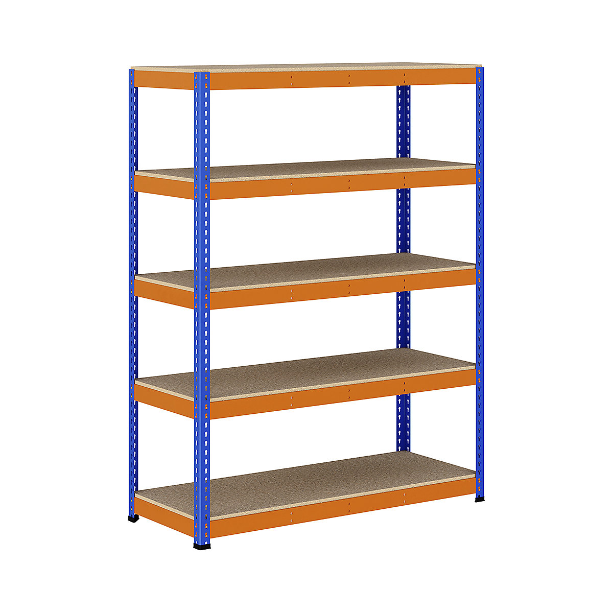 BiG400 1980mm High Racking, BiG400 1980mm High Racking, BiG400 Racking 1980h X 1525w X 610d Mm 5 Levels 375kg UDL Blue & Orange-26