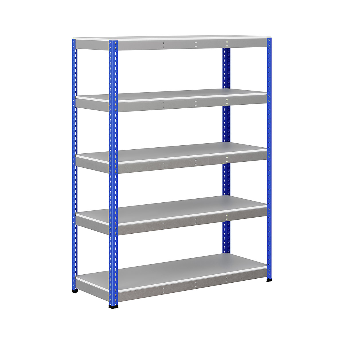 BiG400 1980mm High Racking, BiG400 1980mm High Racking, BiG400 Melamine Racking 1980h x 1525w x 610d mm 5 Levels 375kg UDL Blue & Silver-73