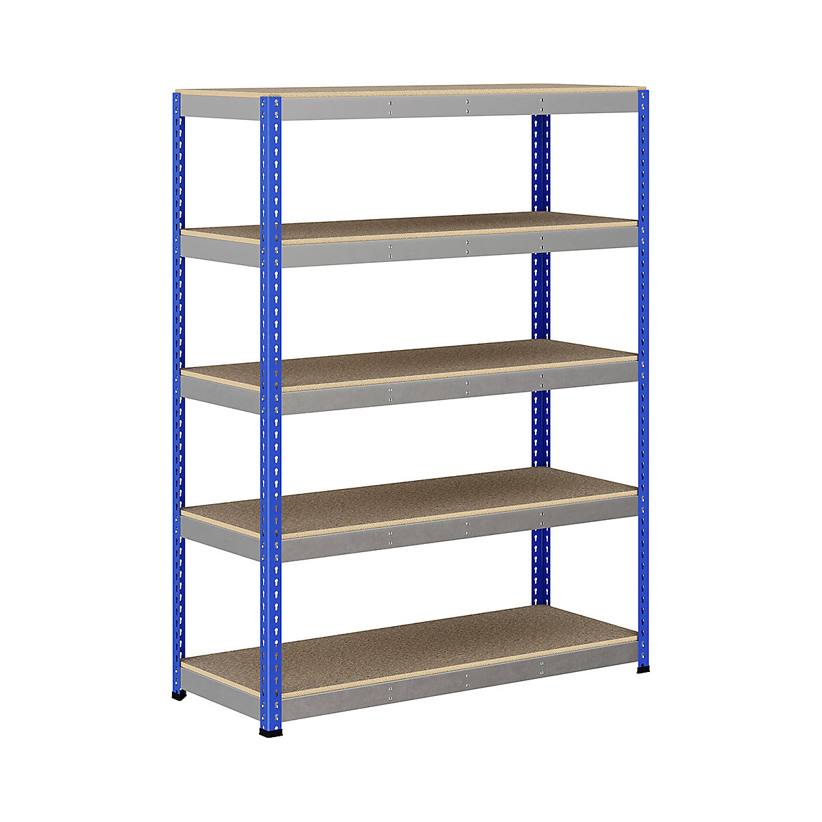 BiG400 1980mm High Racking, BiG400 1980mm High Racking, BiG400 Racking 1980h X 1525w X 610d Mm 5 Levels 375kg UDL Blue & Silver-147