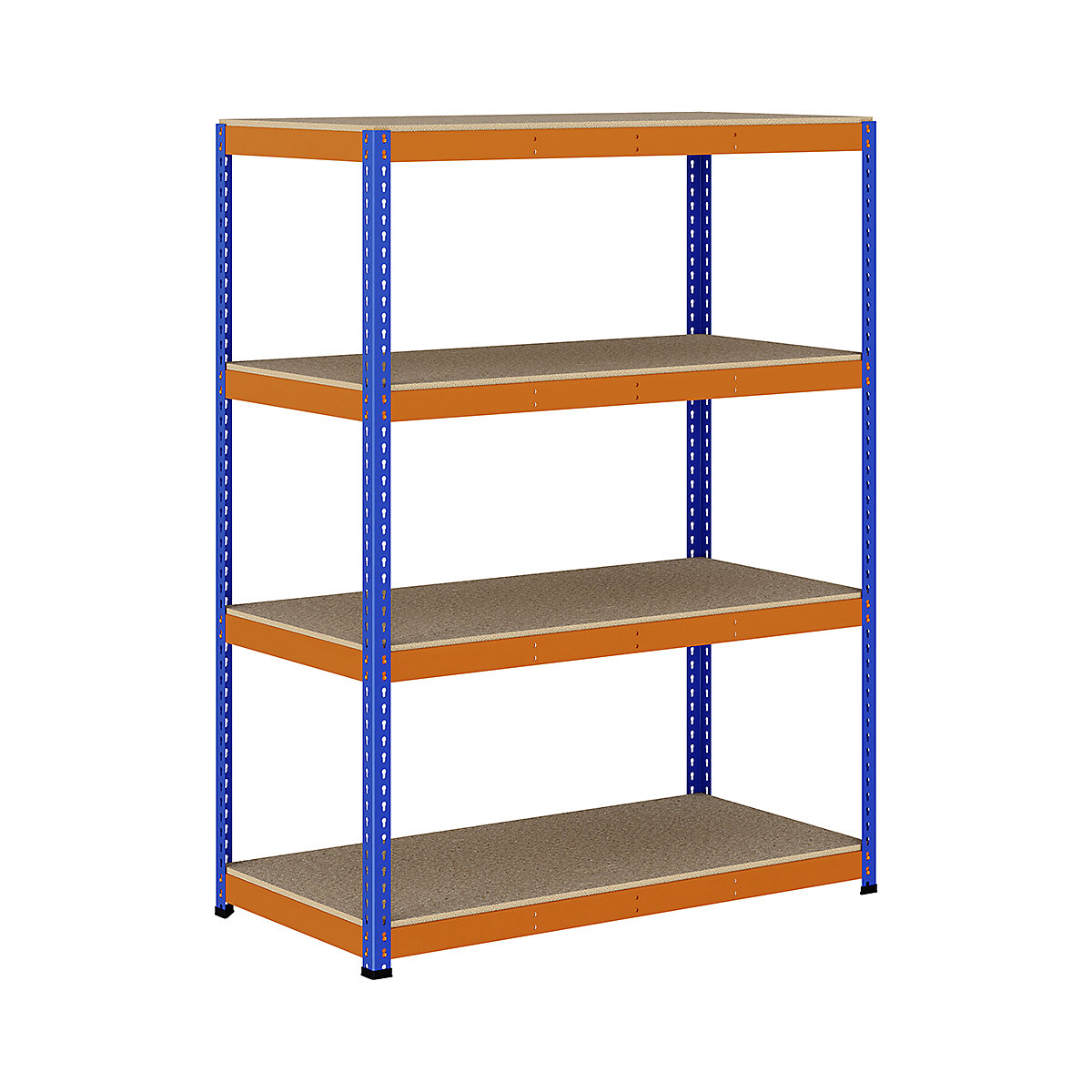 BiG400 1980mm High Racking, BiG400 1980mm High Racking, BiG400 Racking 1980h x 1525w x 760d mm 4 Levels 400kg UDL Blue & Orange-42