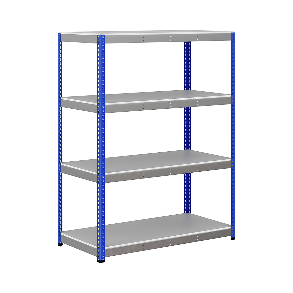 BiG400 1980mm High Racking, BiG400 1980mm High Racking, BiG400 Melamine Racking 1980h x 1525w x 760d mm 4 Levels 400kg UDL Blue & Silver-65