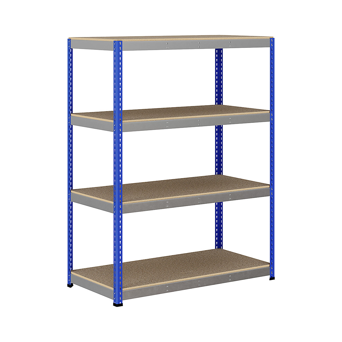 BiG400 1980mm High Racking, BiG400 1980mm High Racking, BiG400 Racking 1980h X 1525w X 760d Mm 4 Levels 400kg UDL Blue & Silver-234