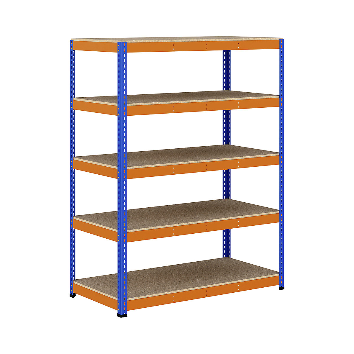 BiG400 1980mm High Racking, BiG400 1980mm High Racking, BiG400 Racking 1980h X 1525w X 760d Mm 5 Levels 375kg UDL Blue & Orange-306