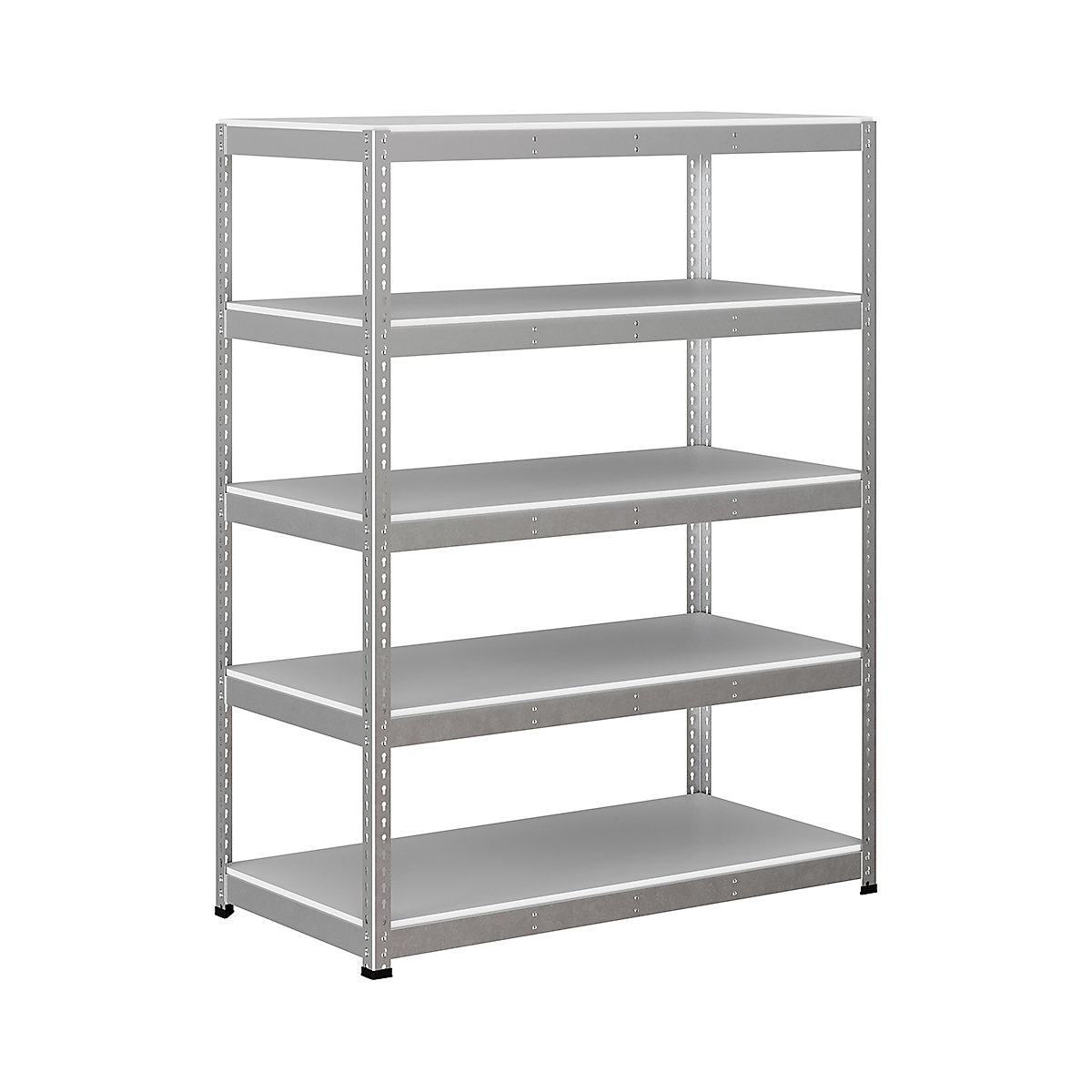 BiG400 1980mm High Racking, BiG400 1980mm High Racking, BiG400 Melamine Racking 1980h x 1525w x 760d mm 5 Levels 375kg UDL Silver-240