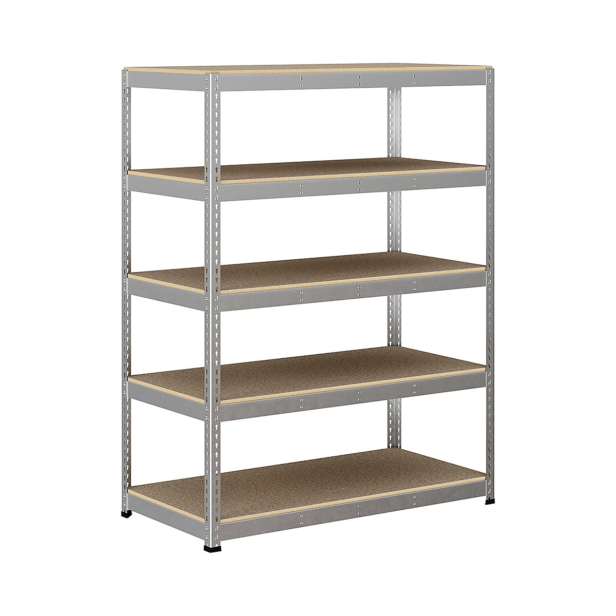 BiG400 1980mm High Racking, BiG400 1980mm High Racking, BiG400 Racking 1980h X 1525w X 760d Mm 5 Levels 375kg UDL Silver-202