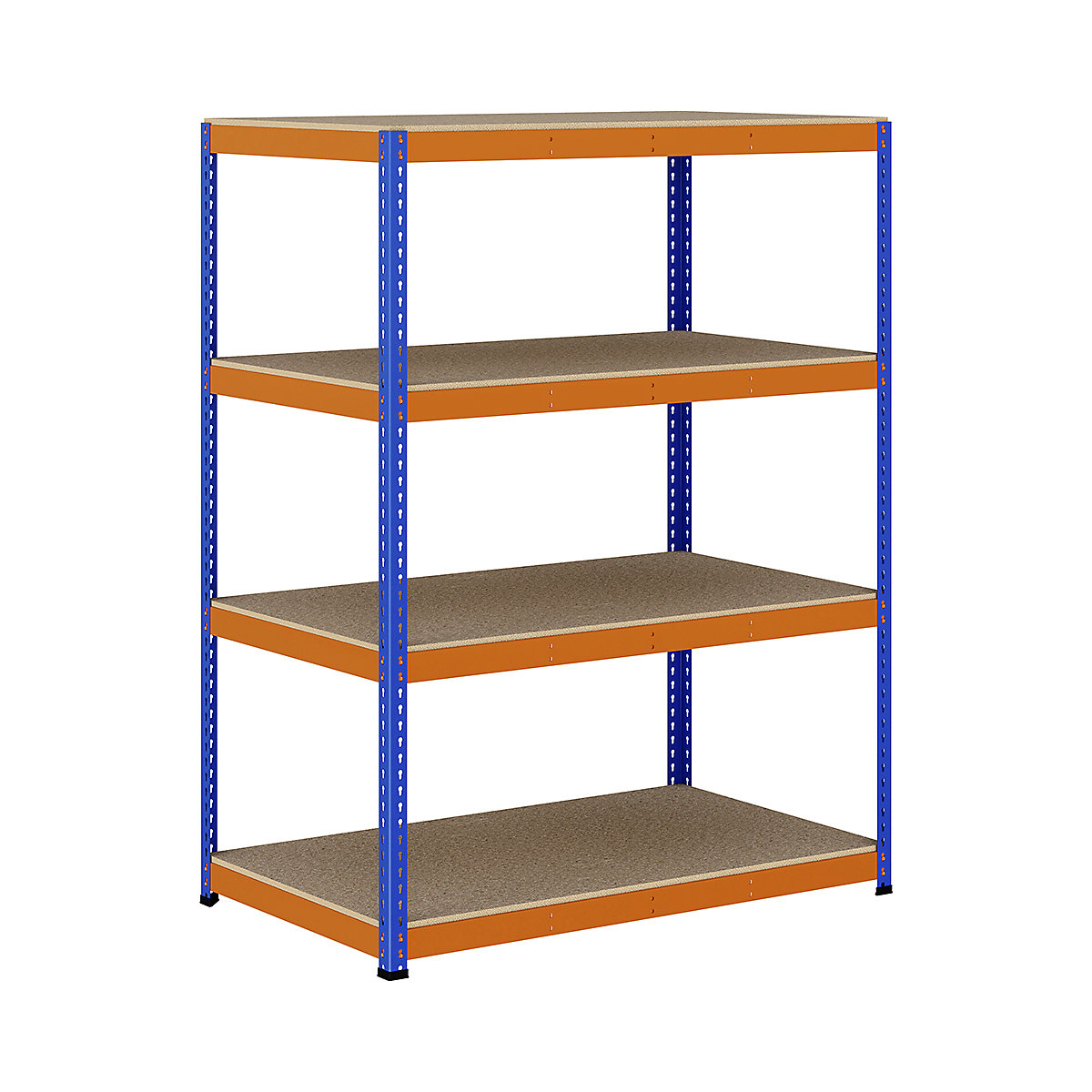 BiG400 1980mm High Racking, BiG400 1980mm High Racking, BiG400 Racking 1980h x 1525w x 915d mm 4 Levels 400kg UDL Blue & Orange-46