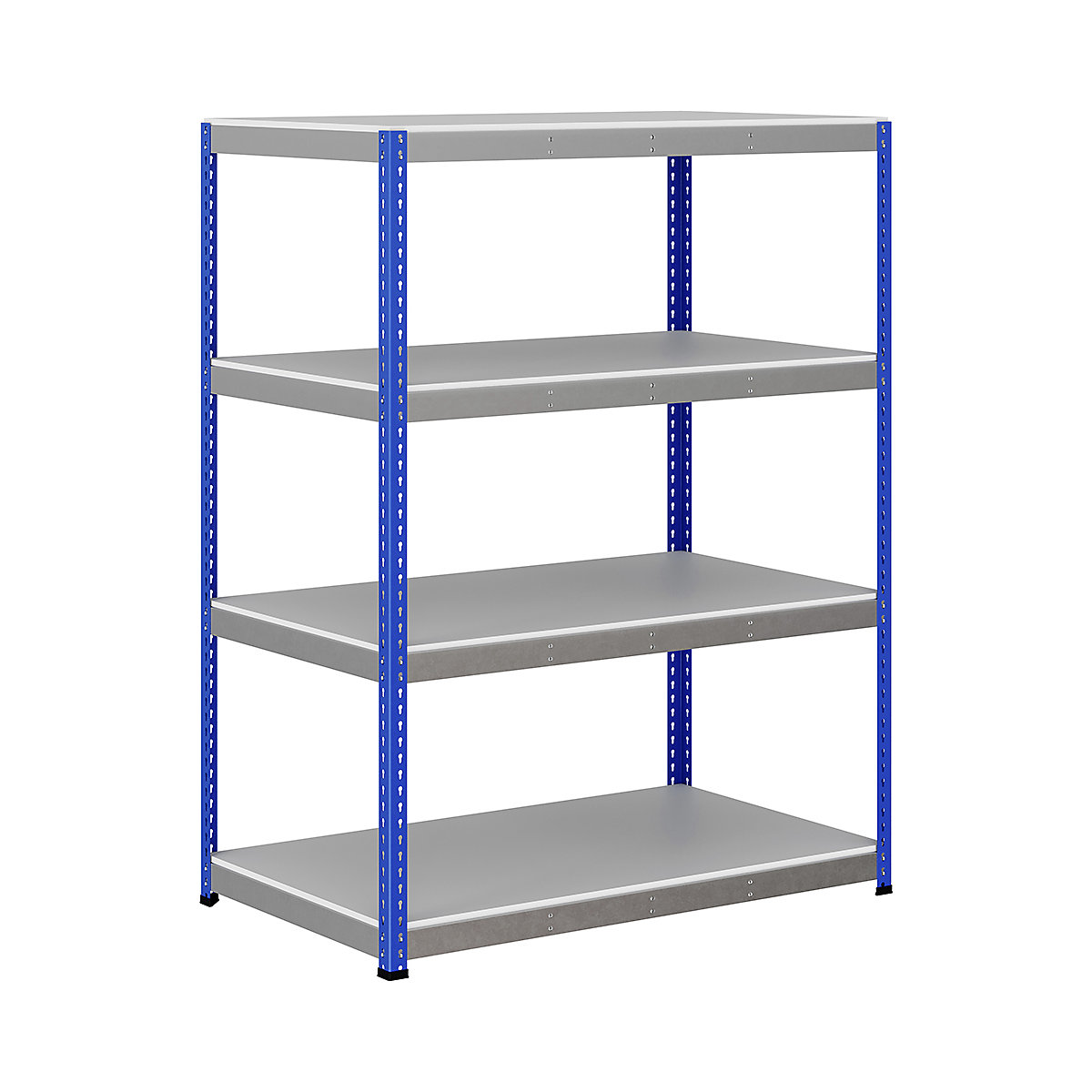 BiG400 1980mm High Racking, BiG400 1980mm High Racking, BiG400 Melamine Racking 1980h x 1525w x 915d mm 4 Levels 400kg UDL Blue & Silver-201