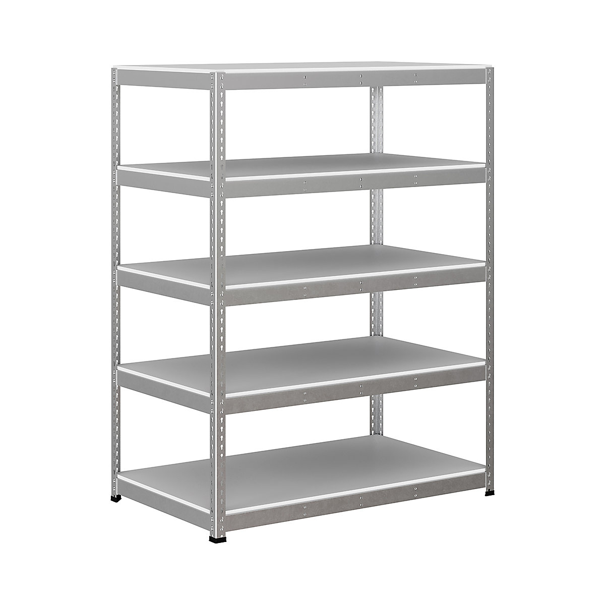 BiG400 1980mm High Racking, BiG400 1980mm High Racking, BiG400 Melamine Racking 1980h x 1525w x 915d mm 5 Levels 375kg UDL Silver-302