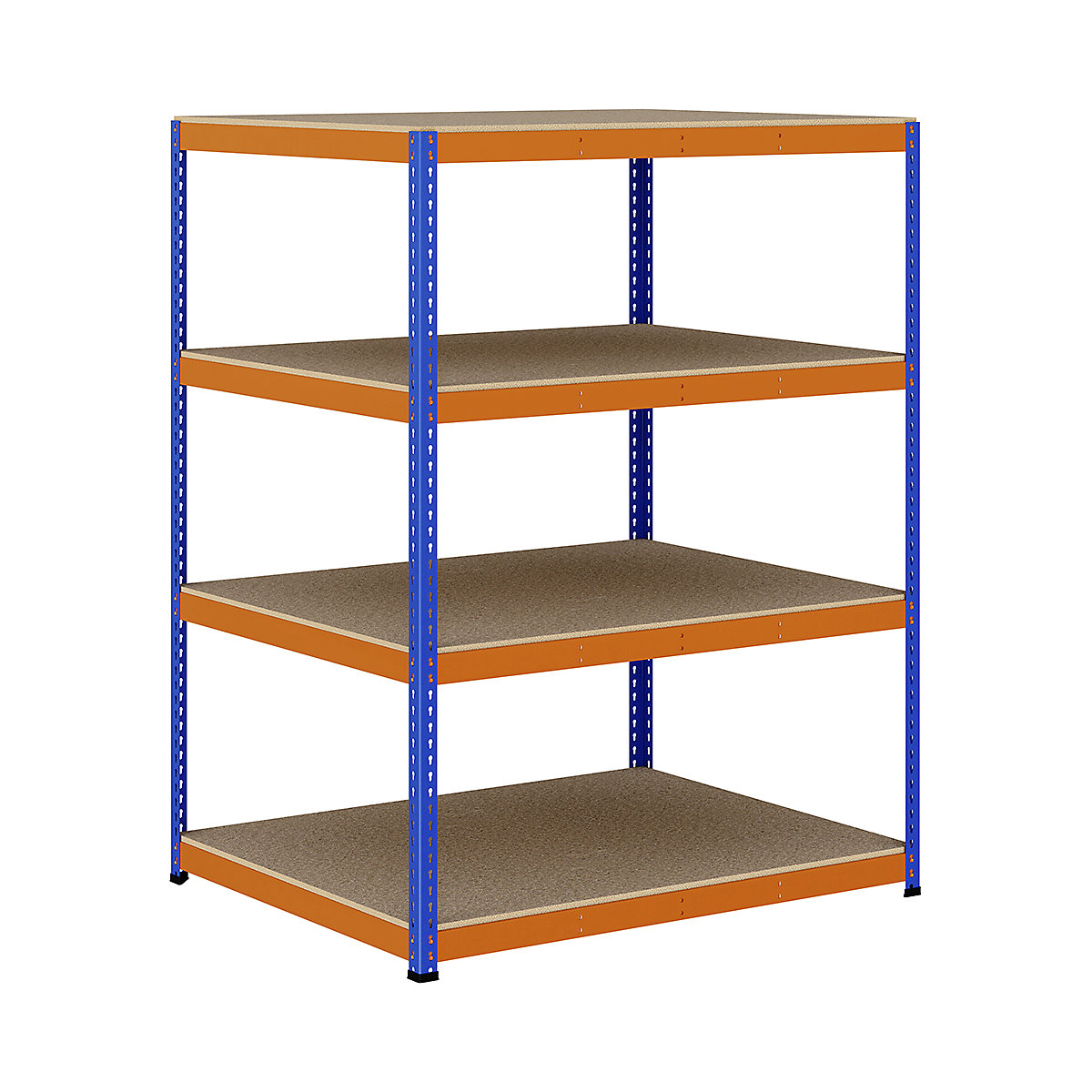 BiG400 1980mm High Racking, BiG400 1980mm High Racking, BiG400 Racking 1980h x 1525w x 1220d mm 4 Levels 400kg UDL Blue & Orange-311