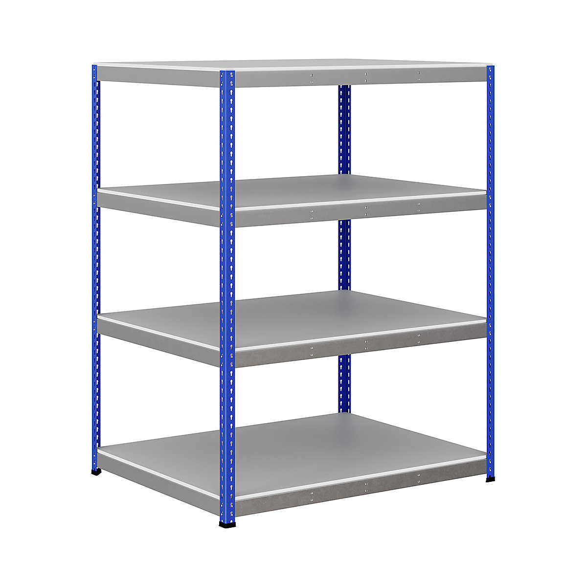 BiG400 1980mm High Racking, BiG400 1980mm High Racking, BiG400 Melamine Racking 1980h x 1525w x 1220d mm 4 Levels 400kg UDL Blue & Silver-7