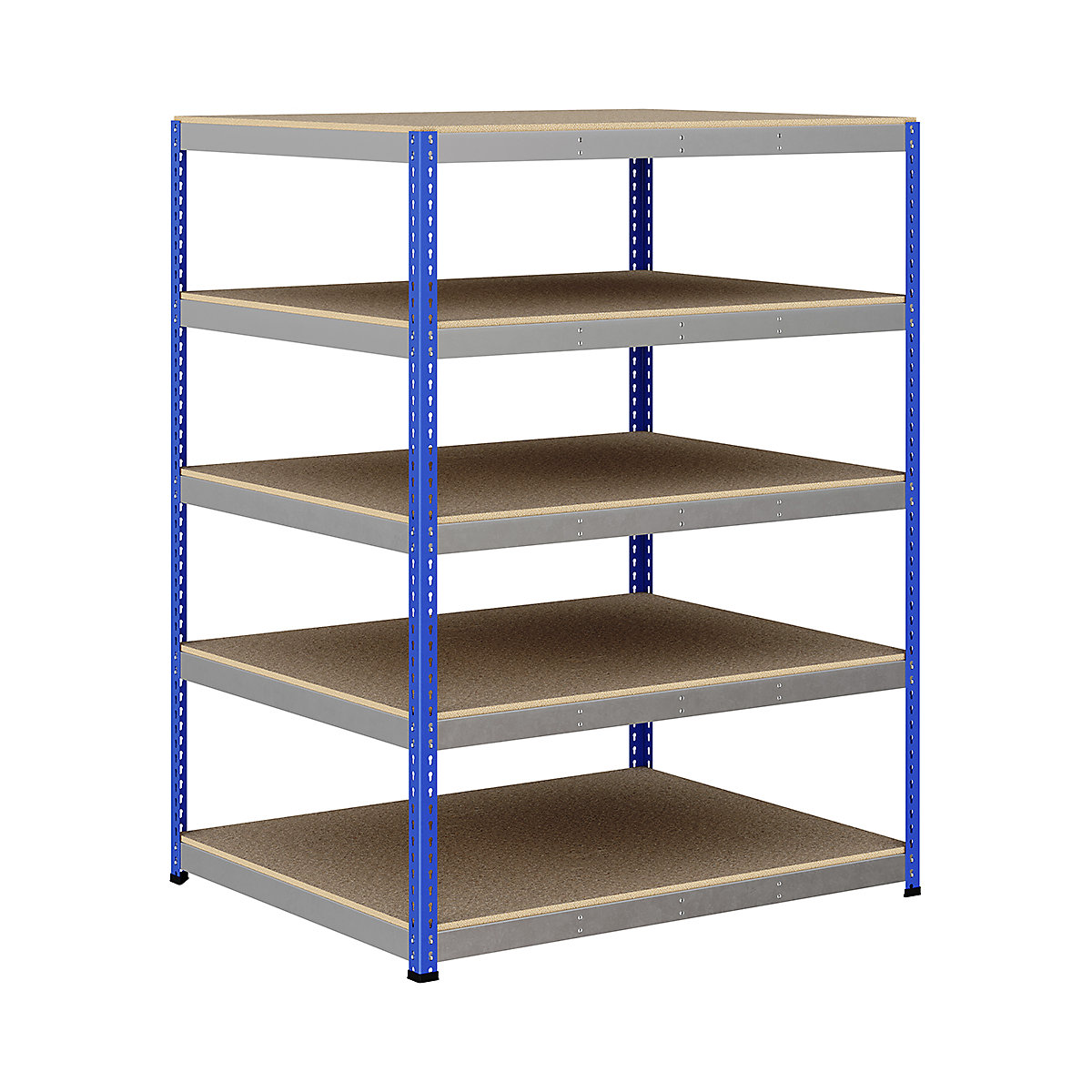 BiG400 1980mm High Racking, BiG400 1980mm High Racking, BiG400 Racking 1980h X 1525w X 1220d Mm 5 Levels 375kg UDL Blue & Silver-210