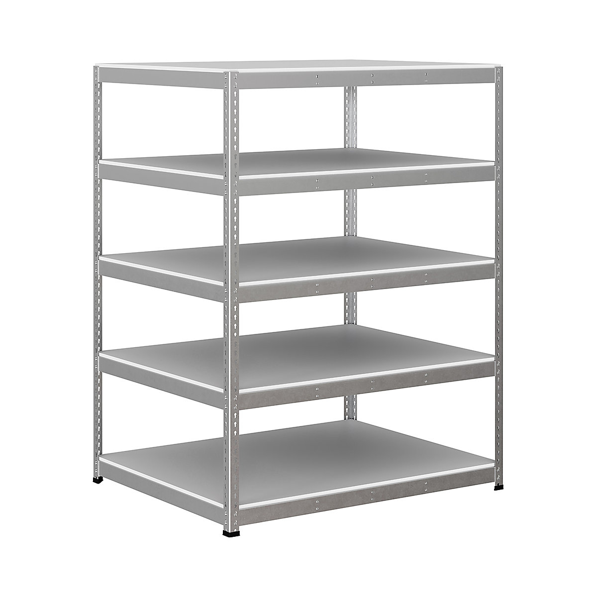 BiG400 1980mm High Racking, BiG400 1980mm High Racking, BiG400 Melamine Racking 1980h x 1525w x 1220d mm 5 Levels 375kg UDL Silver-17