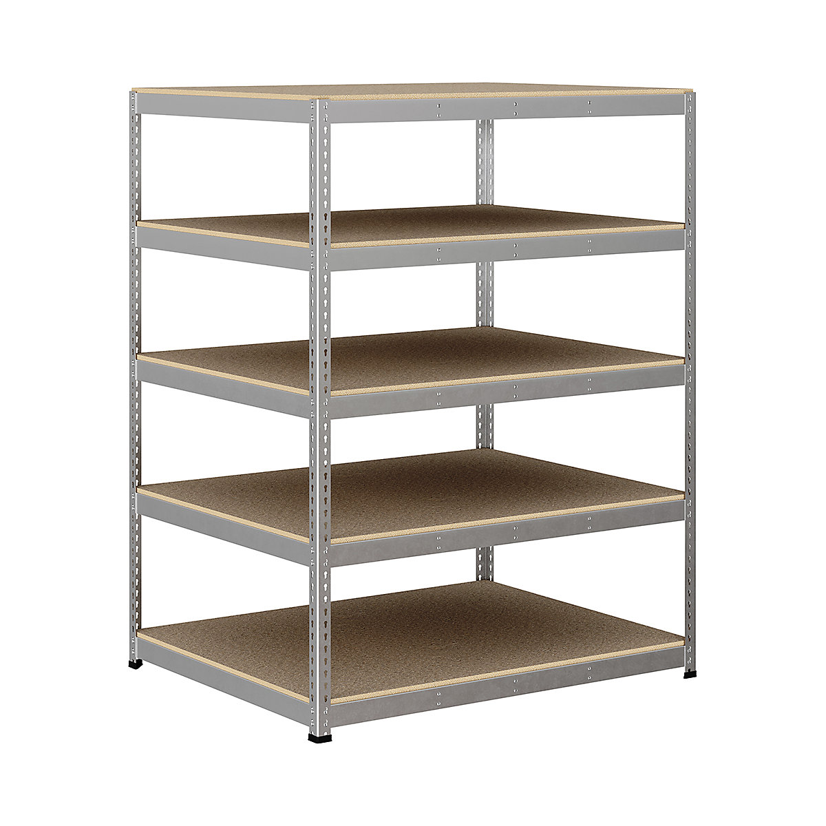 BiG400 1980mm High Racking, BiG400 1980mm High Racking, BiG400 Racking 1980h X 1525w X 1220d Mm 5 Levels 375kg UDL Silver-186