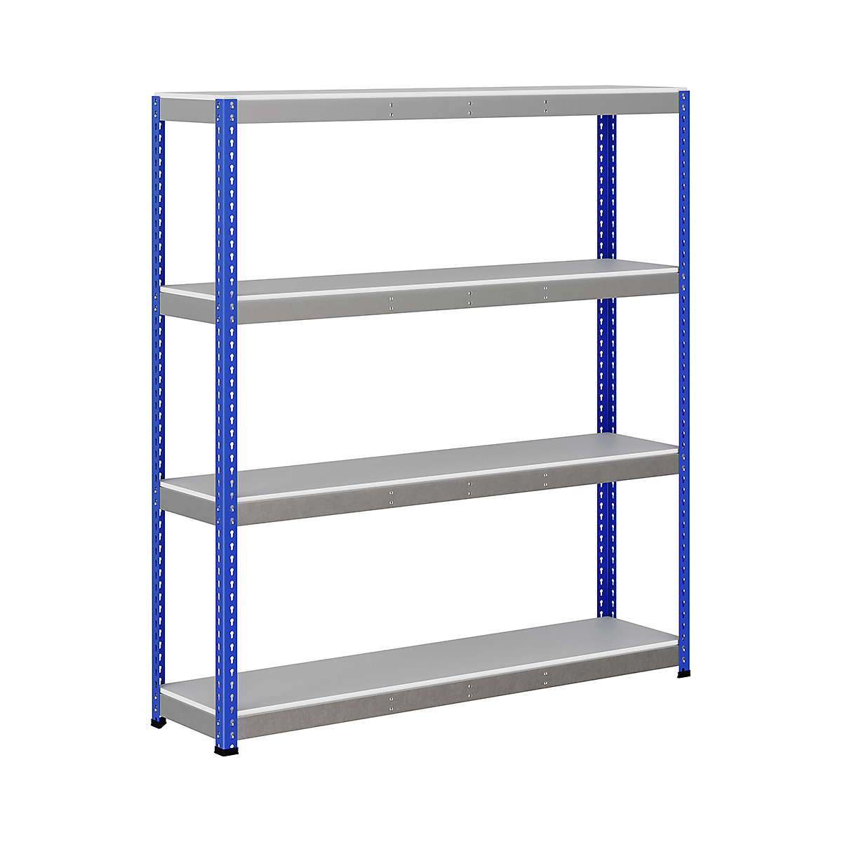 BiG400 1980mm High Racking, BiG400 1980mm High Racking, BiG400 Melamine Racking 1980h X 1830w X 455d Mm 4 Levels 400kg UDL Blue & Silver-237