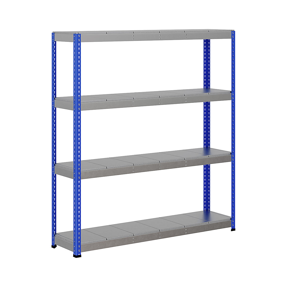 BiG400 1980mm High Racking, BiG400 1980mm High Racking, BiG400 Steel Racking 1980h X 1830w X 455d Mm 4 Levels 400kg UDL Blue & Silver-90