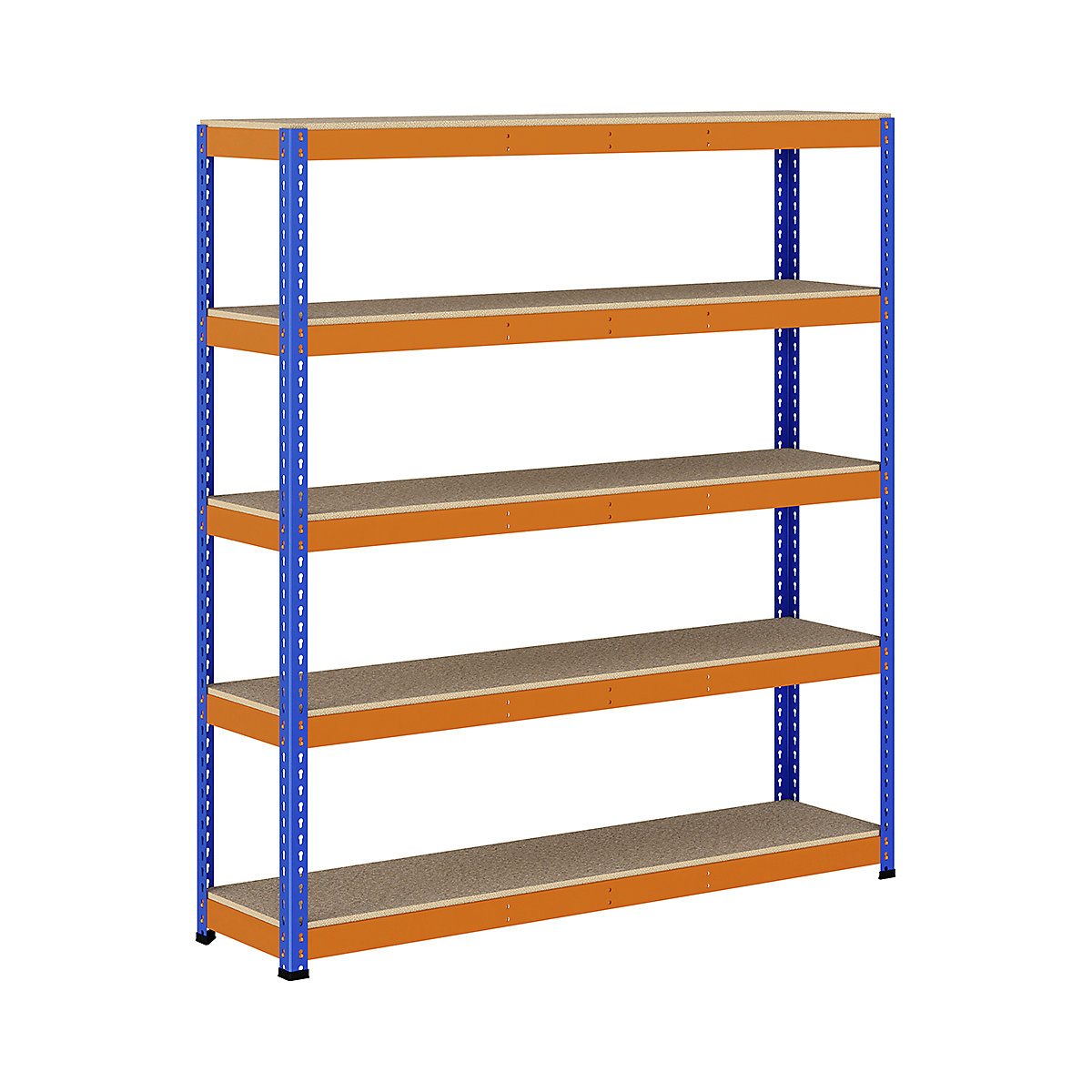 BiG400 1980mm High Racking, BiG400 1980mm High Racking, BiG400 Racking 1980h X 1830w X 455d Mm 5 Levels 375kg UDL Blue & Orange-296