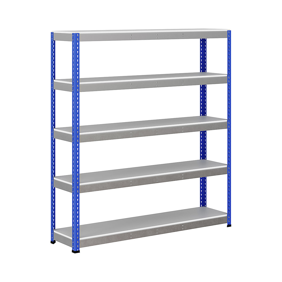 BiG400 1980mm High Racking, BiG400 1980mm High Racking, BiG400 Melamine Racking 1980h X 1830w X 455d Mm 5 Levels 375kg UDL Blue & Silver-226
