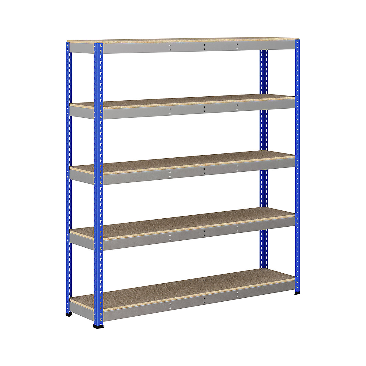 BiG400 1980mm High Racking, BiG400 1980mm High Racking, BiG400 Racking 1980h X 1830w X 455d Mm 5 Levels 375kg UDL Blue & Silver-193