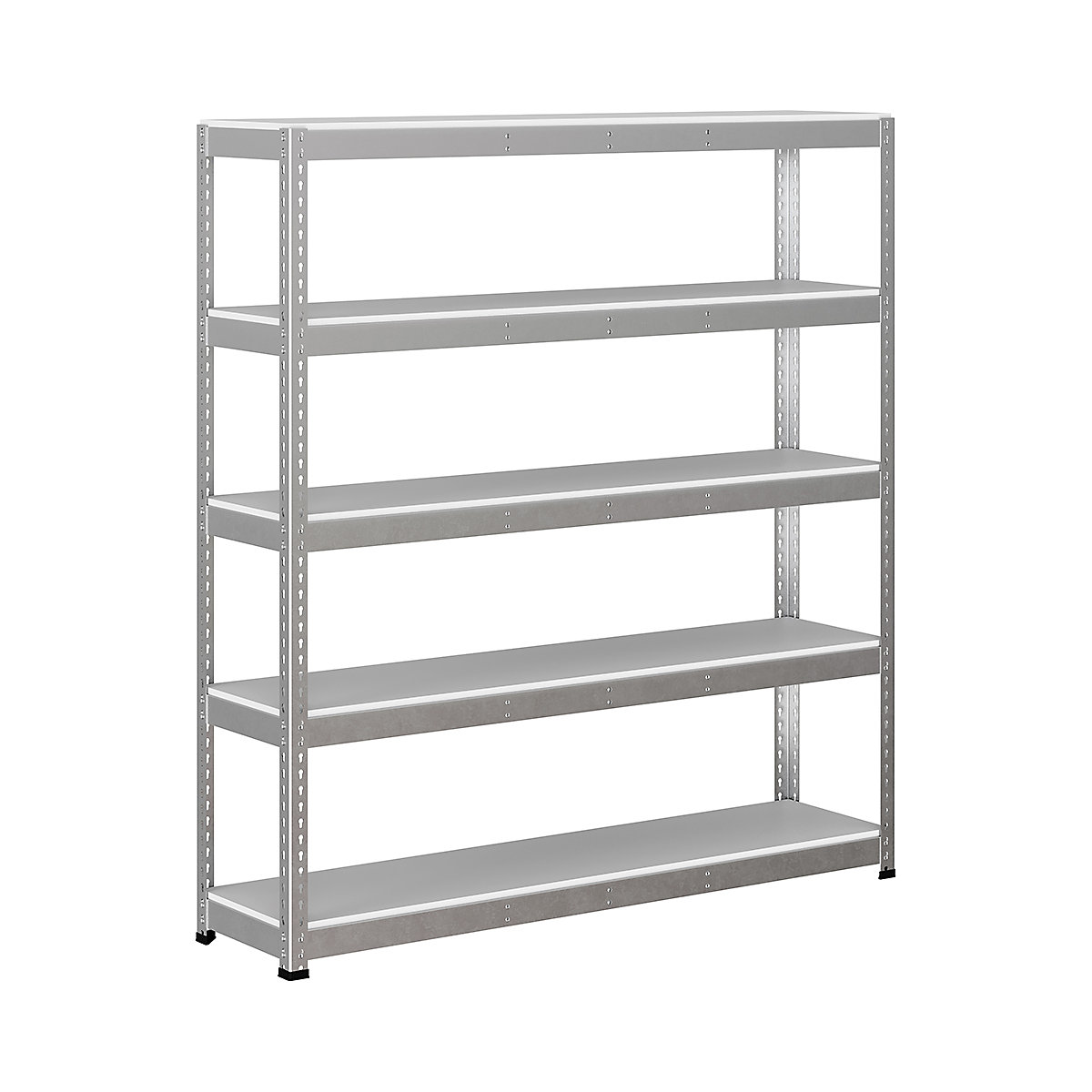 BiG400 1980mm High Racking, BiG400 1980mm High Racking, BiG400 Melamine Racking 1980h X 1830w X 455d Mm 5 Levels 375kg UDL Silver-179