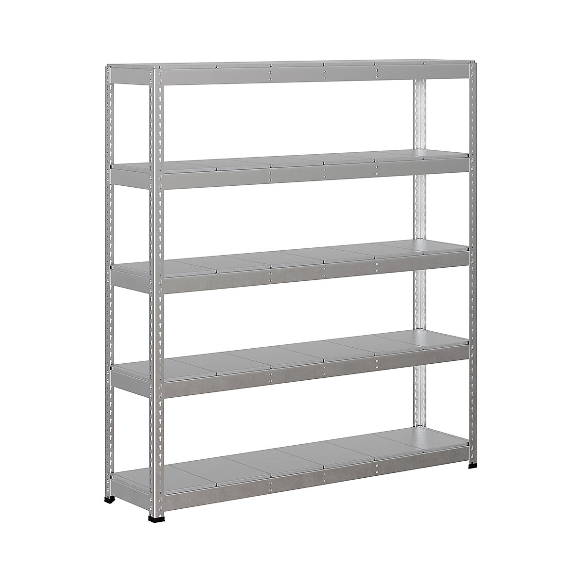 BiG400 1980mm High Racking, BiG400 1980mm High Racking, BiG400 Steel Racking 1980h X 1830w X 455d Mm 5 Levels 375kg UDL Silver-170