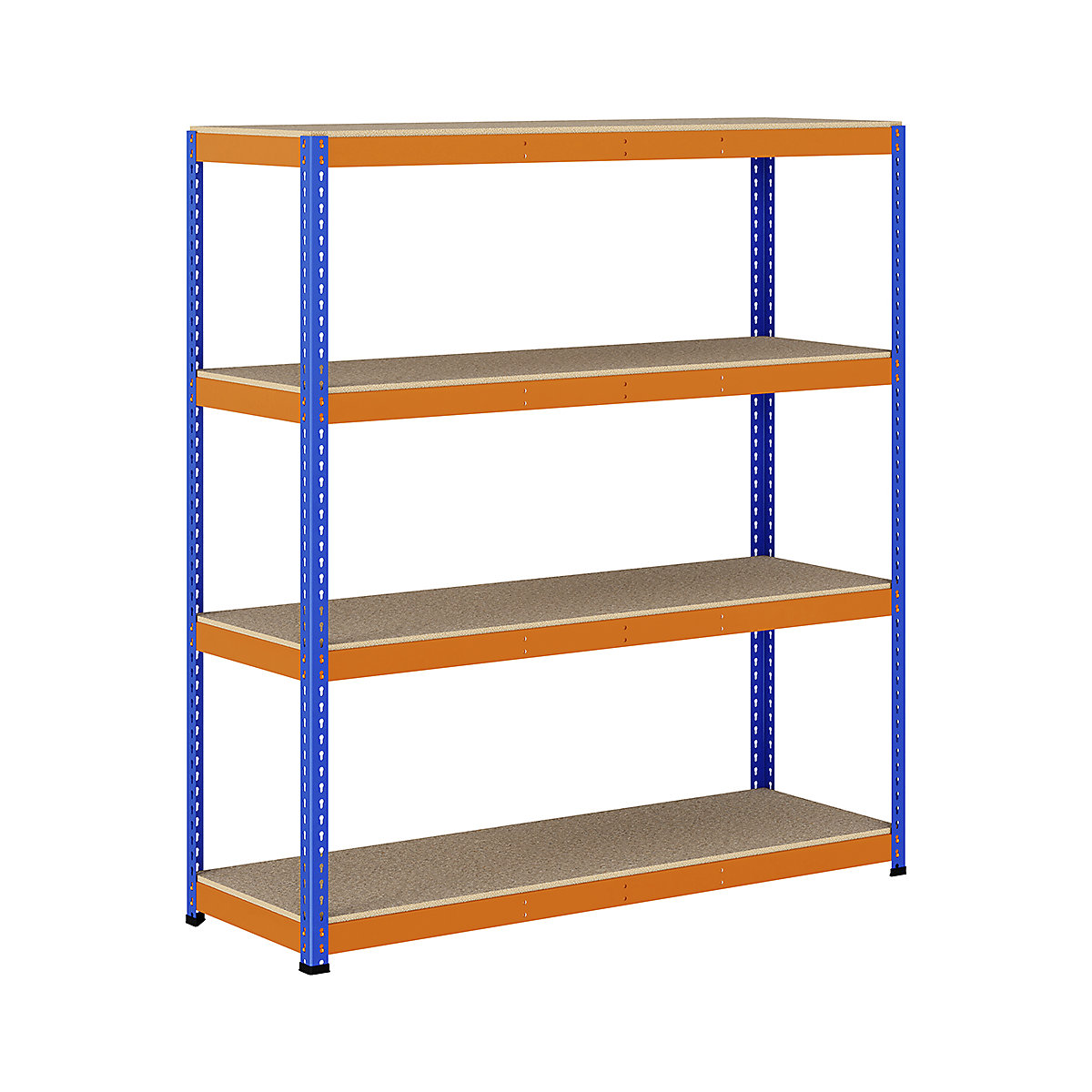 BiG400 1980mm High Racking, BiG400 1980mm High Racking, BiG400 Racking 1980h x 1830w x 610d mm 4 Levels 400kg UDL Blue & Orange-265
