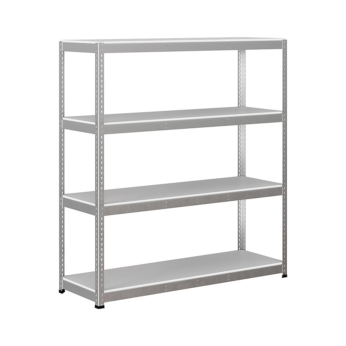 BiG400 1980mm High Racking, BiG400 1980mm High Racking, BiG400 Melamine Racking 1980h X 1830w X 610d Mm 4 Levels 400kg UDL Silver-294